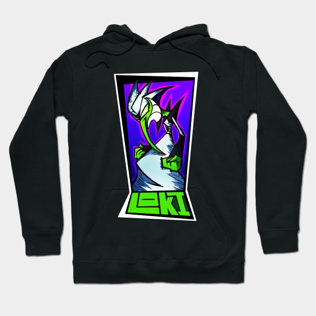 Loki Lowbrow Sinister Pumped Up Hoodie by RebelTaxi